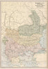 Historic Map : 1901 Turkey in Europe, Bulgaria, Roumania, Servia and Montenegro - Vintage Wall Art