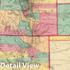 Historic Map : 1872 Kansas, and Arizona, Colorado, New Mexico, Utah, and Indian Territory. - Vintage Wall Art