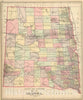 Historic Map : 1886 Dakota. v1 - Vintage Wall Art