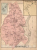 Historic Wall Map : 1871 Otisfield, Cumberland County, Maine. (inset) Baldwin Corner. Spurrs Corner. - Vintage Wall Art