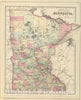 Historic Map : 1884 Minnesota. - Vintage Wall Art