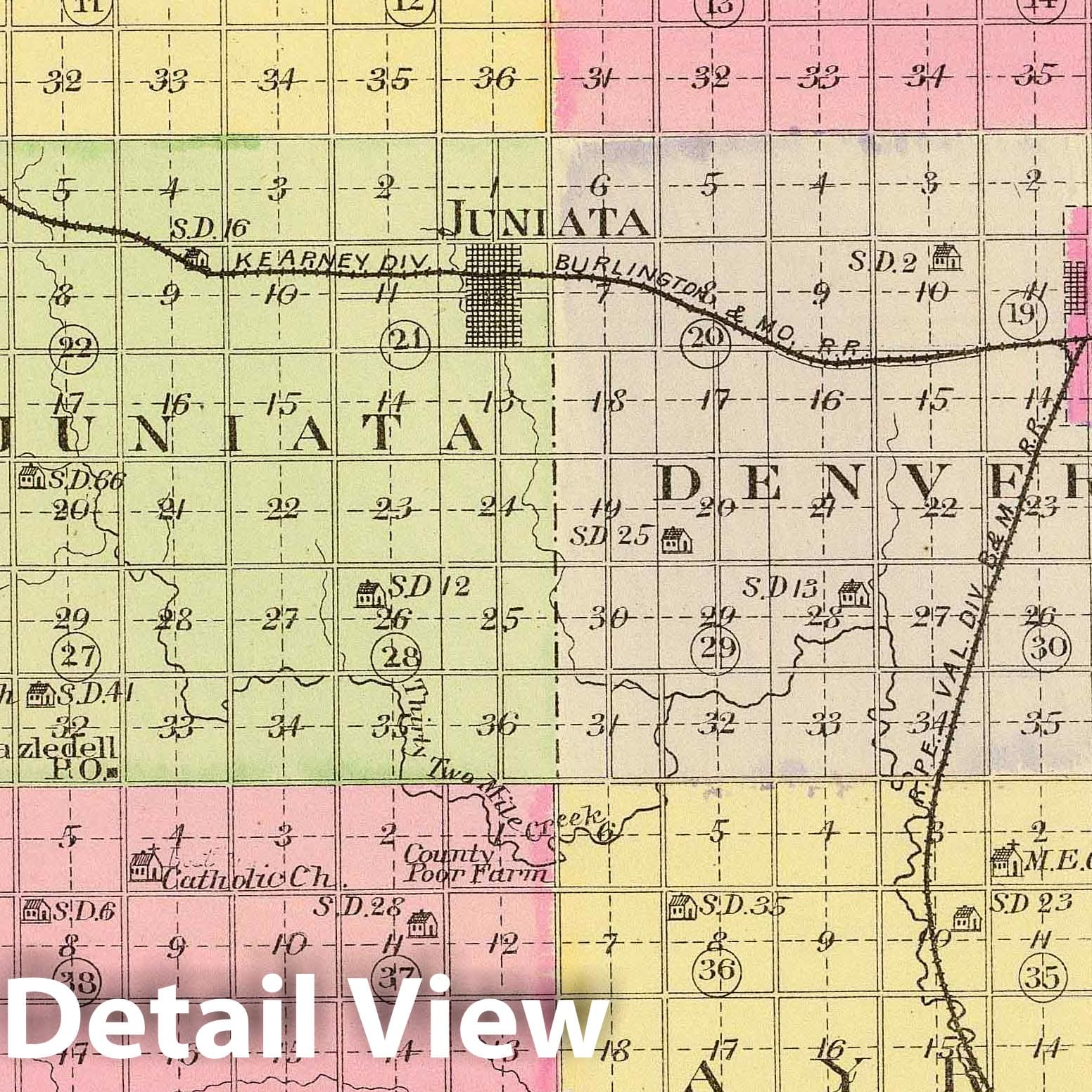 Historic Map : 1885 Adams County. - Vintage Wall Art
