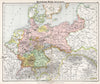 Historic Map : Germany, 1896 Deutsches Reich, Staatenkarte , Vintage Wall Art