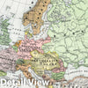 Historic Map : School Atlas - 1896 Europa, Staatenkarte - Vintage Wall Art