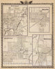 Historic Map : 1876 Danville, Shelbyville, Atlanta and Monticello. - Vintage Wall Art
