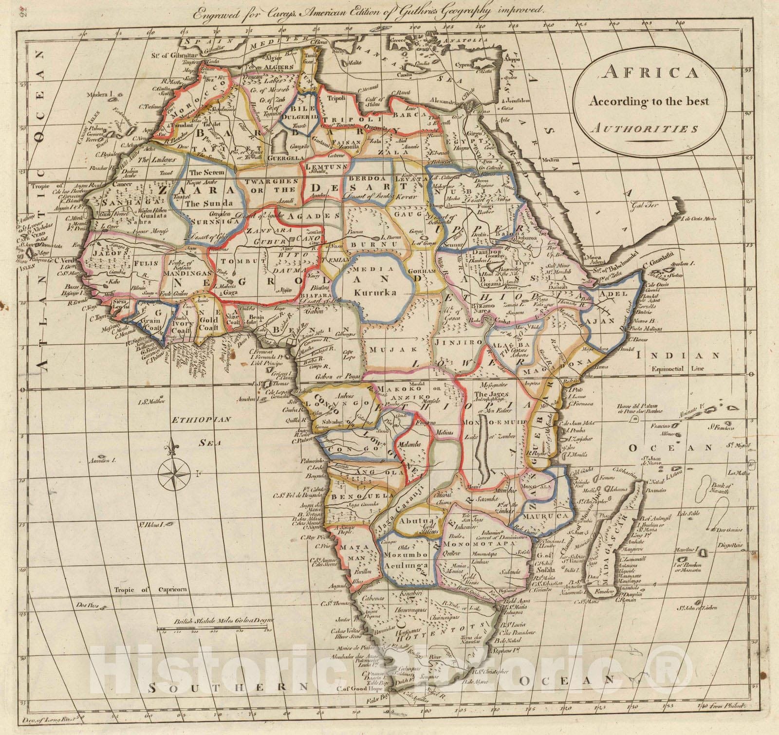 Historic Map : 1811 Africa. v1 - Vintage Wall Art