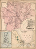Historic Map : 1871 Naples, Cumberland County, Maine. Edes Falls. Naples. - Vintage Wall Art