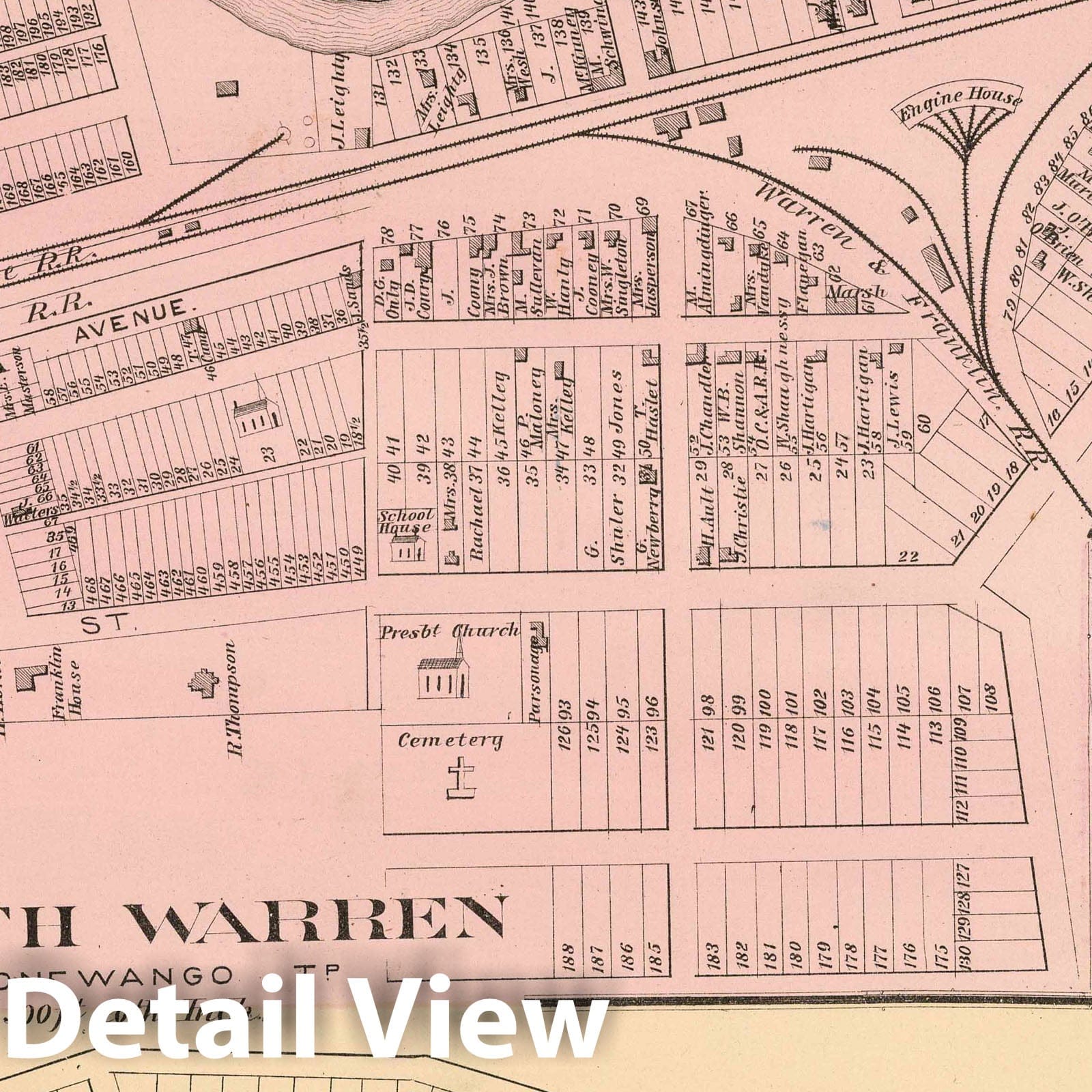 Historic Map : 1878 Irvineton. North Warren, Warrren County, Pennsylvania. - Vintage Wall Art
