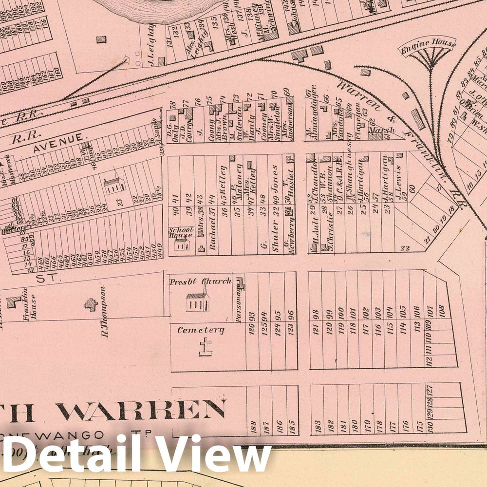 Historic Map : 1878 Irvineton. North Warren, Warrren County, Pennsylvania. - Vintage Wall Art