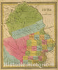 Historic Map : 1845 Iowa. v2 - Vintage Wall Art