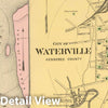 Historic Map : 1894 Waterville, Kennebec Co. - Vintage Wall Art