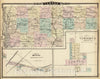 Historic Map : 1878 Map of Vernon County, Arcadia and Viroqua. - Vintage Wall Art