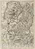 Historic Map : Savoy , France 1706 Les Estats de Savoye et de Piemont (northwest sheet). , Vintage Wall Art