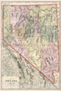 Historic Map : 1901 Map of Nevada - Vintage Wall Art
