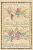 Historic Map : 1860 Map of The World Illustrating, The Land, Co-Tidal Lines, Ocean Currents. - Vintage Wall Art