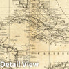 Historic Map : National Atlas - 1795 Chart of the West Indies. - Vintage Wall Art