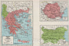 Historic Map : 1948 Greece and Albania. Rumania. Bulgaria. - Vintage Wall Art