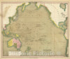 Historic Map : 1845 Oceana Or Pacific Ocean. - Vintage Wall Art