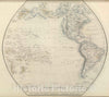 Historic Map : 1847 Western Hemisphere. - Vintage Wall Art