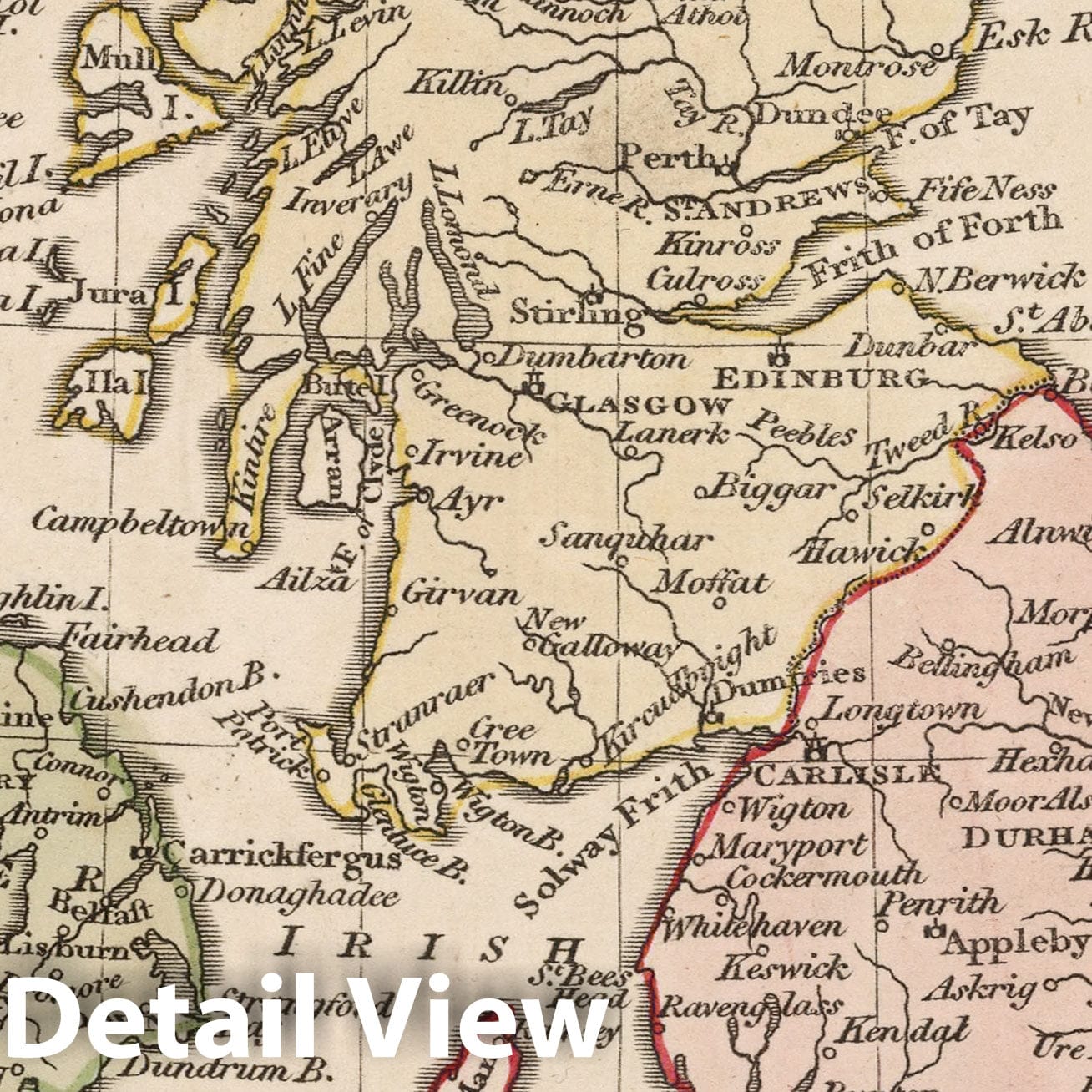 Historic Map - World Atlas - 1808 Britain, or the United Kingdom of England, Scotland, Ireland. - Vintage Wall Art