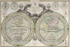 Historic Map : 1760 Mappe-Monde Geo Spherique - Vintage Wall Art
