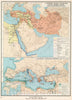 Historic Map : Middle East, Asia 1959 3.Vazhneyshie Pkhody i Puteshestviya Narodov Blizhnego Vostoka, 4. Vazhneyshie Puteshestviya Finikiyan. , Vintage Wall Art