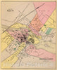 Historic Map : 1894 Saco, Biddeford. - Vintage Wall Art