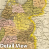 Historic Wall Map : 1845 Holland And Belgium. - Vintage Wall Art