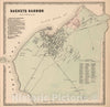 Historic Map : 1864 Sackets Harbor, Jefferson County, New York. - Vintage Wall Art