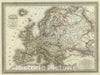 Historic Map : 1824 Carte Generale de Europe. - Vintage Wall Art