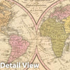 Historic Map : 1845 Map Of The World on the Globular Projection. - Vintage Wall Art