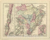 Historic Map : Brazil; Chile, , South America 1886 Brazil, Bolivia, Paraguay, Uruguay. v1 , Vintage Wall Art