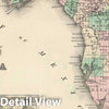 Historic Map : 1874 Florida. v2 - Vintage Wall Art