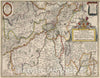 Historic Map : Ravensberg , Germany 1682 De Hertochdommen Gulick Cleve Berghe en de Graesschappen vander Marck en Ravensbergh. , Vintage Wall Art