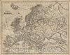 Historic Map : School Atlas - 1845 Physical Map Of Europe - Vintage Wall Art