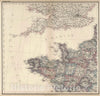 Historic Map : 1886 Northwest France. - Vintage Wall Art