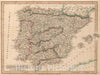 Historic Map : 1808 Spain & Portugal. - Vintage Wall Art