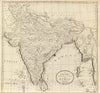 Historic Map : India, South Asia 1811 Hindostan or India. , Vintage Wall Art