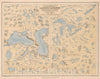 Historic Map : 1852 Comparative Form and Extent of the Inland Seas and Lakes of the Globe - Vintage Wall Art
