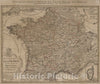 Historic Map : France, 1791 Tres nouvelle Carte de la France divisee en toutes ses Departements. , Vintage Wall Art