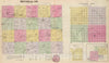 Historic Map : 1887 Mitchell Co, Cawker City, Simpson, Glen Elder, Kansas. - Vintage Wall Art