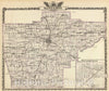 Historic Map : 1876 Map of Sangamon County and Taylorville. - Vintage Wall Art