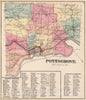 Historic Map : 1871 Pottsgrove, Montgomery County, Pennsylvania. - Vintage Wall Art