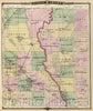 Historic Map : 1878 Map of Juneau and Adams counties, State of Wisconsin. - Vintage Wall Art