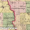 Historic Map : 1878 Map of Juneau and Adams counties, State of Wisconsin. - Vintage Wall Art