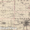 Historic Map : 1876 Map of Winnebago County and Belvidere. - Vintage Wall Art