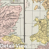 Historic Map : 1901 Scotland; England : Saxson period - Vintage Wall Art