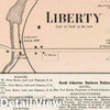 Historic Map : 1873 Liberty. North Cohocton. - Vintage Wall Art