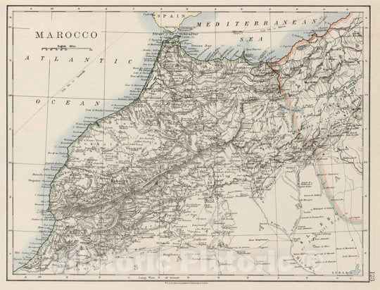 Historic Map : Morocco, 1906 Marocco (Morocco). , Vintage Wall Art