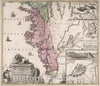 Historic Map : Norway, 1729 Tractus Norvegiae Suecicus Praefecturam Bahusiae. , Vintage Wall Art